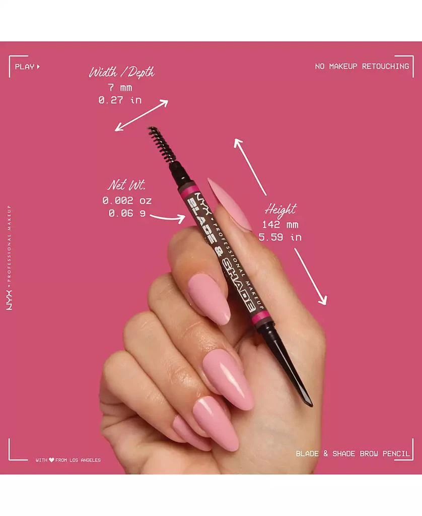 NYX Professional Makeup Blade & Shade Brow Pencil 10