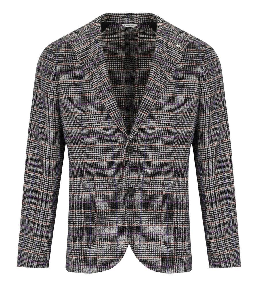 Manuel Ritz SINGLE-BREASTED JACKET PRINCE OF WALES GRAY MANUEL RITZ