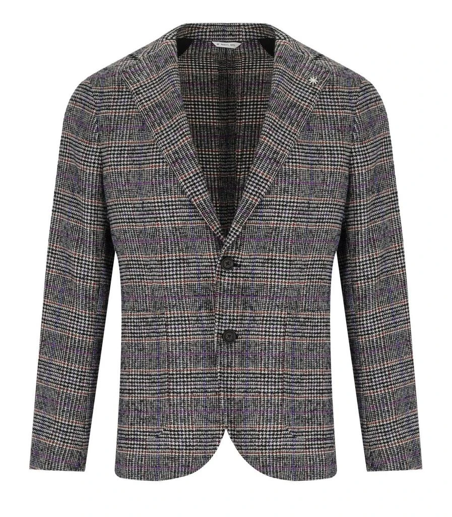 Manuel Ritz SINGLE-BREASTED JACKET PRINCE OF WALES GRAY MANUEL RITZ 1