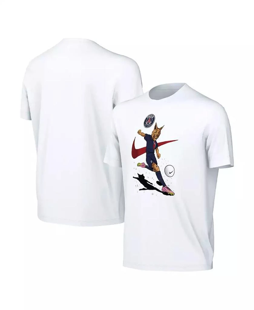 NIKE Big Boys and Girls White Paris Saint-Germain Mascot T-shirt 1