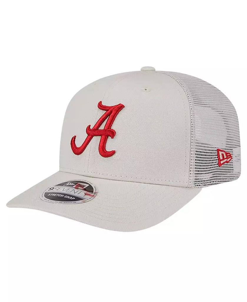 New Era Men's Stone Alabama Crimson Tide Canvas 9SEVENTY Stretch-Snap Hat