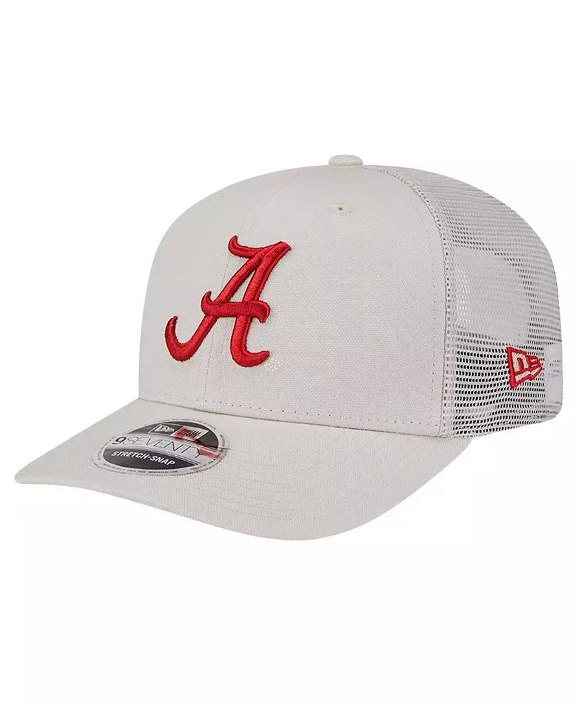 New Era Men's Stone Alabama Crimson Tide Canvas 9SEVENTY Stretch-Snap Hat 1