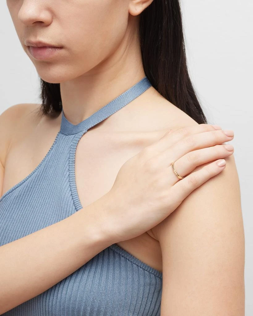 LANA 14K Yellow Gold Skinny Tag Ring 4