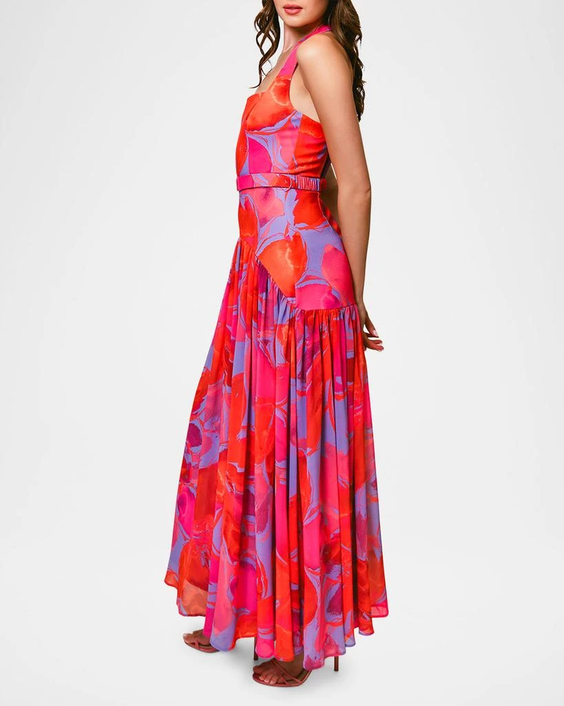 knee length dresses for ladies Anthropologie Hutch Floral Halter Maxi Dress  Luxy Thrift