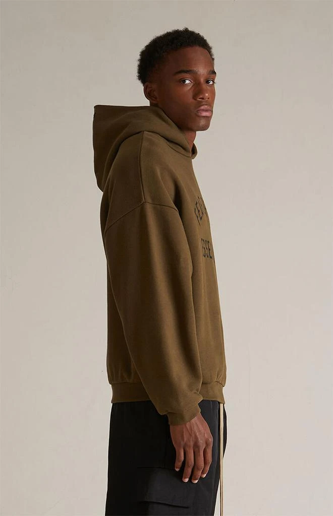 Essentials Olive Fleece Hoodie 3
