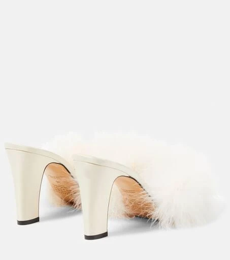 MAISON MARGIELA Feather-embellished mules 3