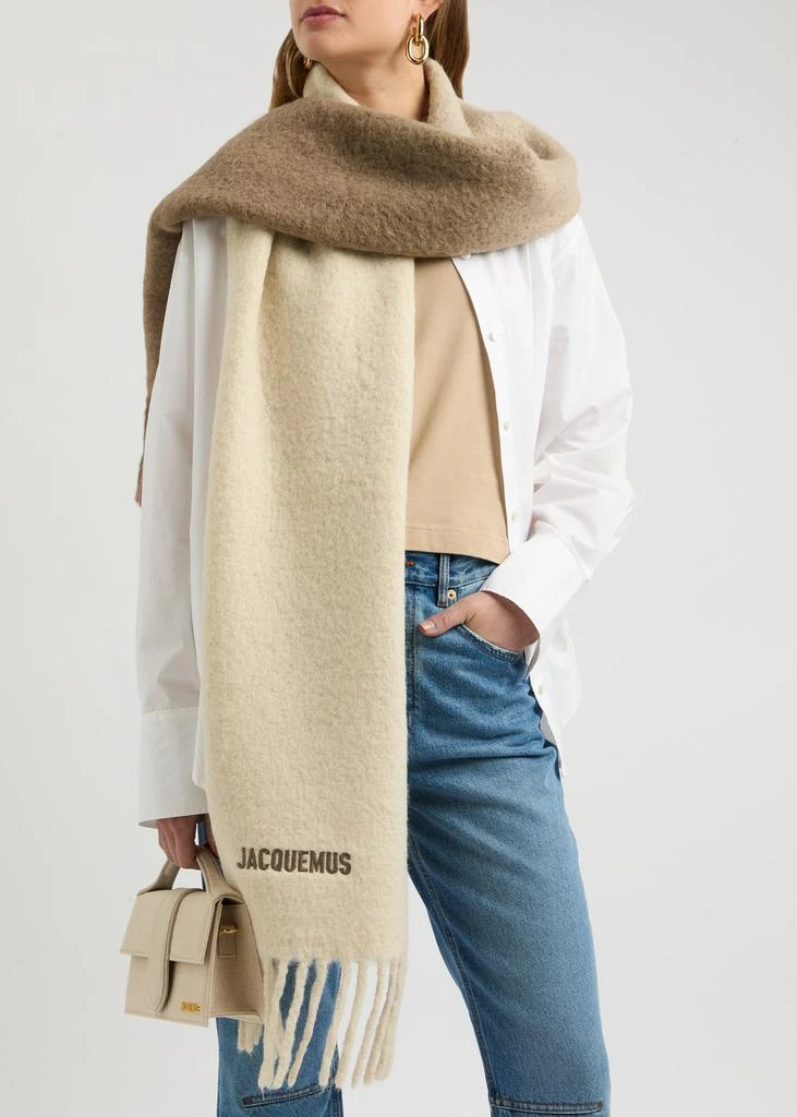 Jacquemus L'echarpe Moisson dégradé alpaca-blend scarf 2