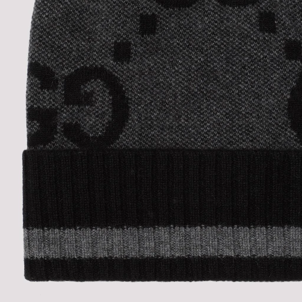 Gucci Black and Gray GG Cashmere Hat 5