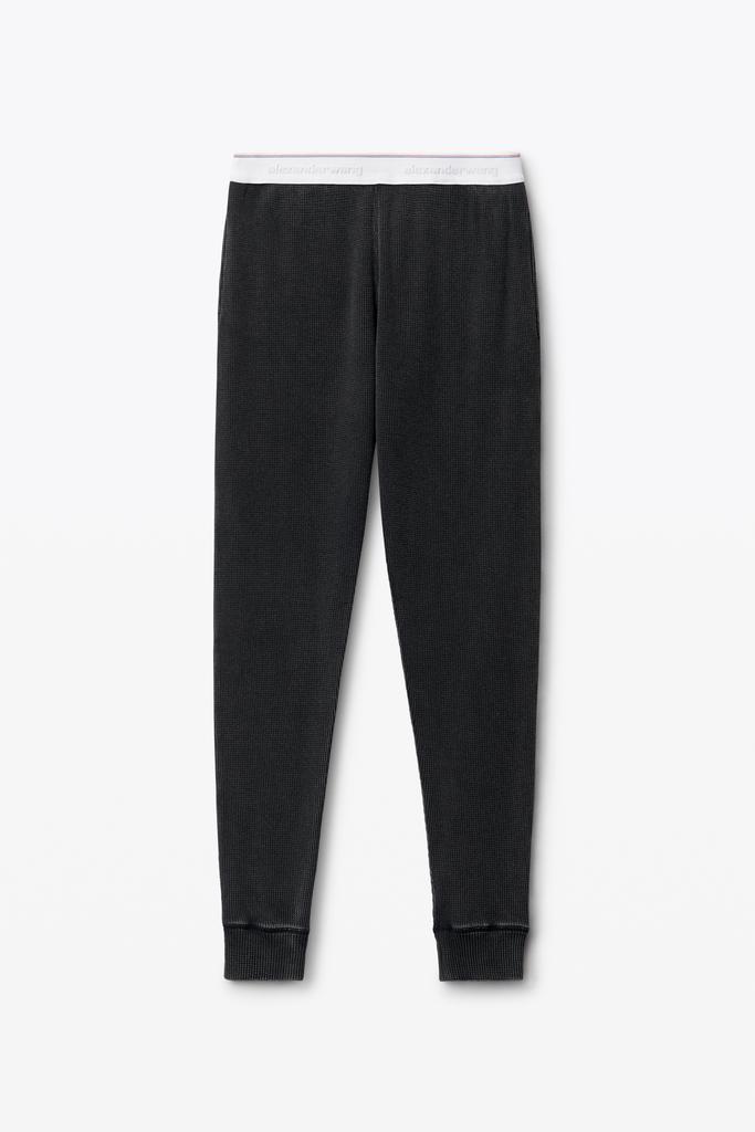 Alexander Wang jogger pant in waffle-knit cotton stretch