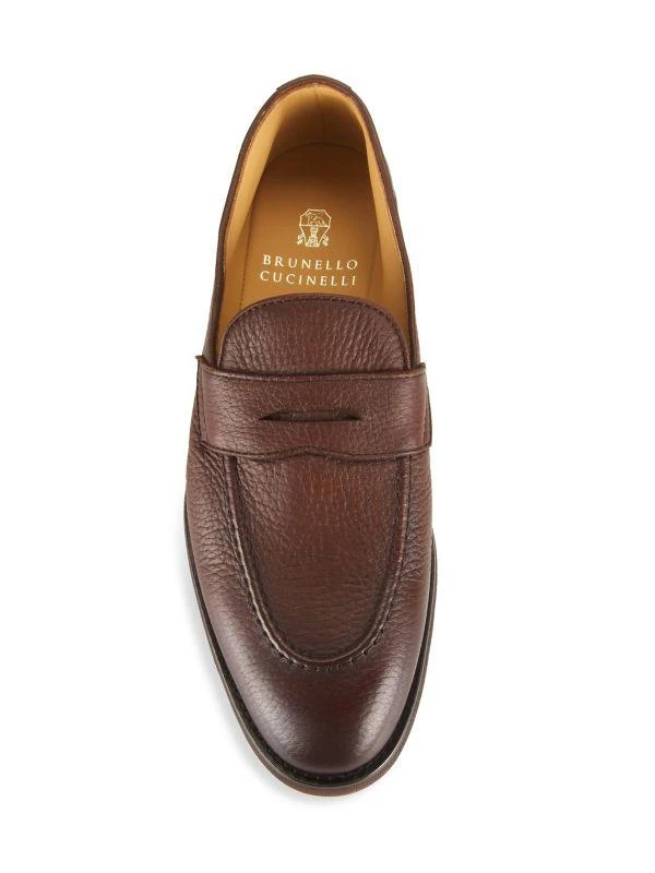 Brunello Cucinelli Leather Slip-On Loafers 5