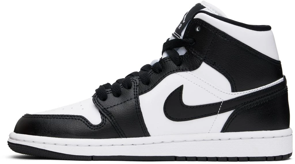 Jordan White & Black Air Jordan 1 Mid Sneakers 3