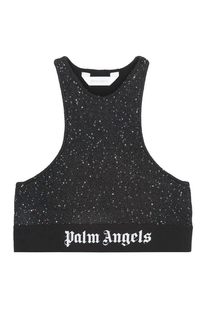 Palm Angels Palm Angels Crop-Top With Logo 1