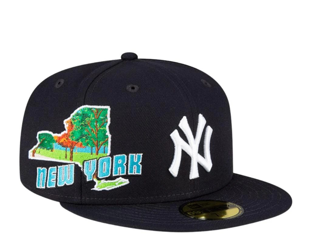 New Era New York Yankees Stateview 59FIFTY Fitted Cap 60296535 - Navy/Grey UV 2