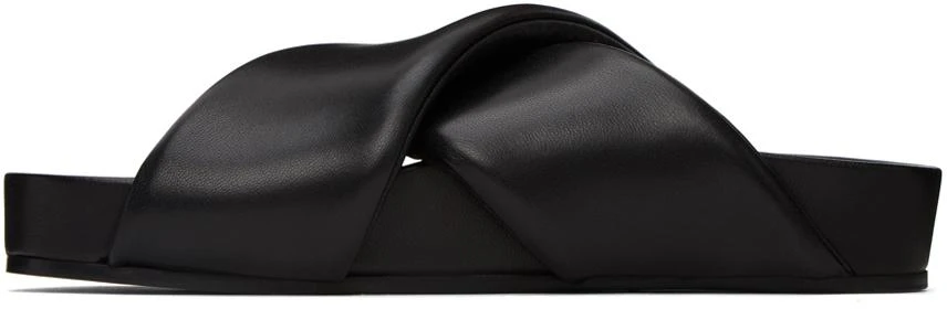 Jil Sander Black Padded Sandals 3