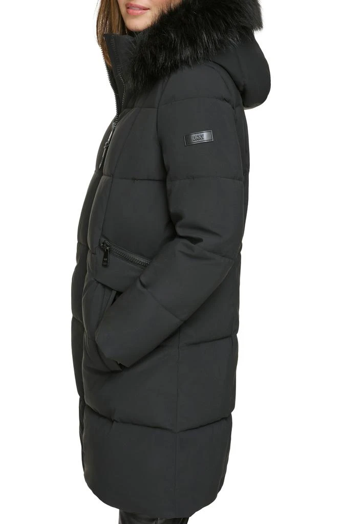 DKNY Puffer Jacket with Faux Fur Hood 6