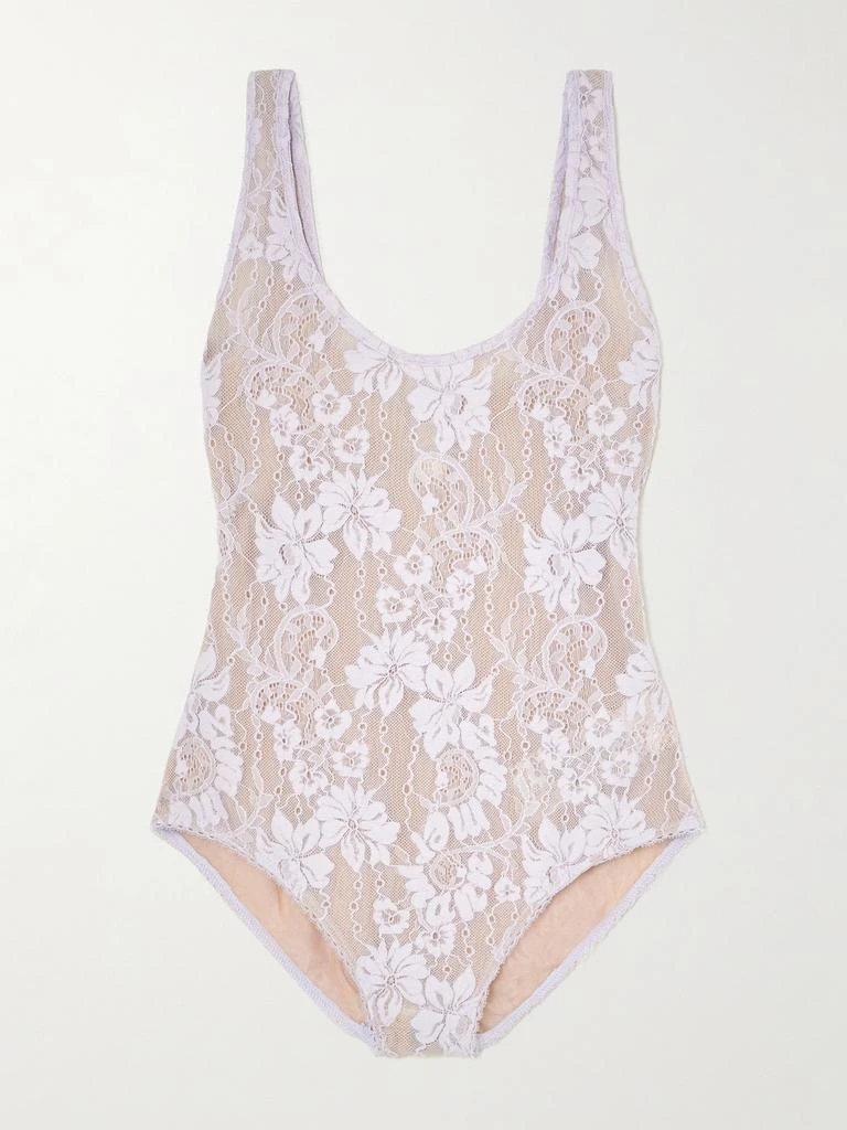 Zimmermann Corded Lace Bodysuit - Lilac