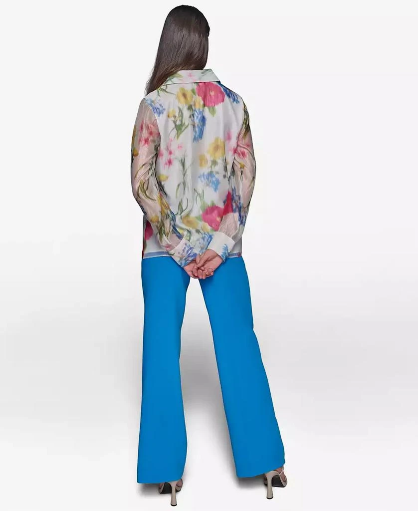 Karl Lagerfeld Paris Women's Floral-Print Ruffled Blouse 2