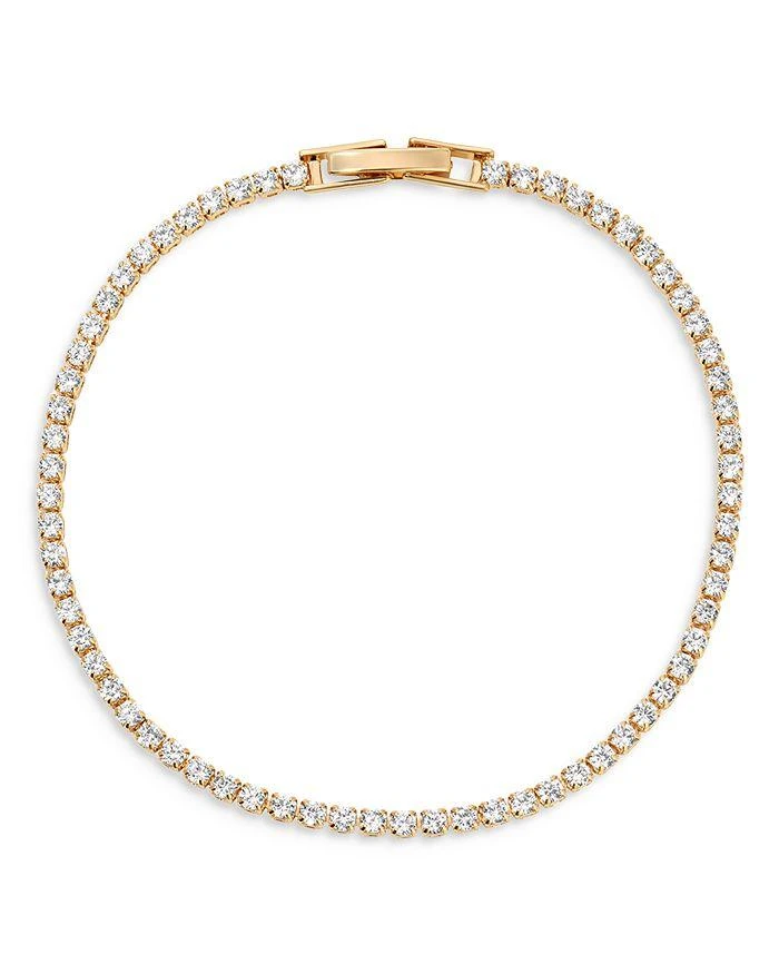 Ettika Jewelry Minimalist Crystal Tennis Bracelet in 18K Gold Plated