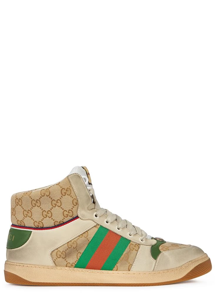 Gucci Screener GG distressed hi-top sneakers 1