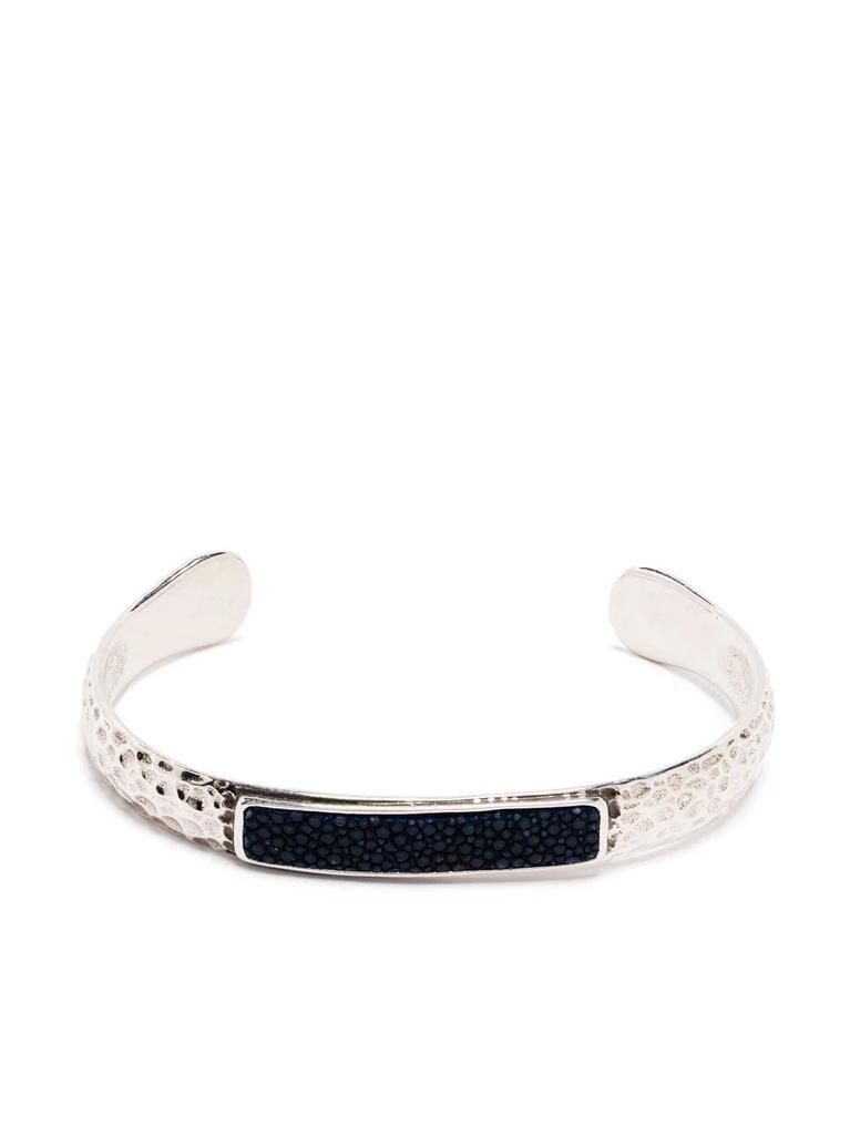 GAS Bijoux Matis cuff bracelet - men -  Plated Brass/Leather