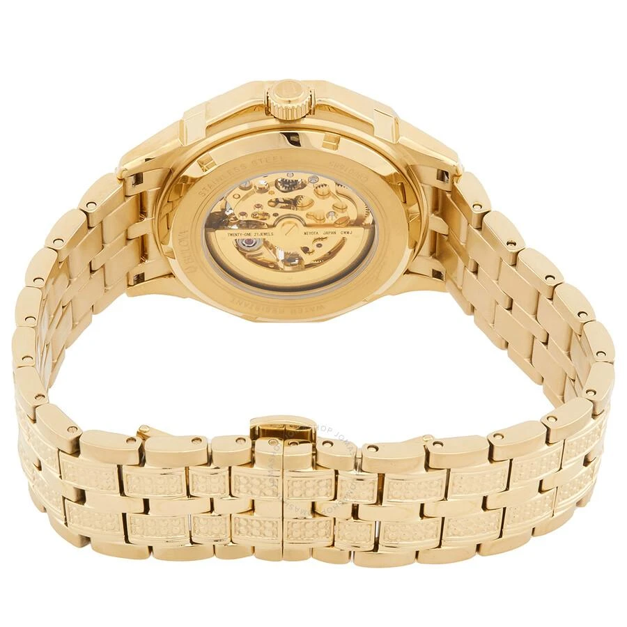 Bulova Octava Automatic Crystal Gold Skeleton Dial Men's Watch 98A292 3