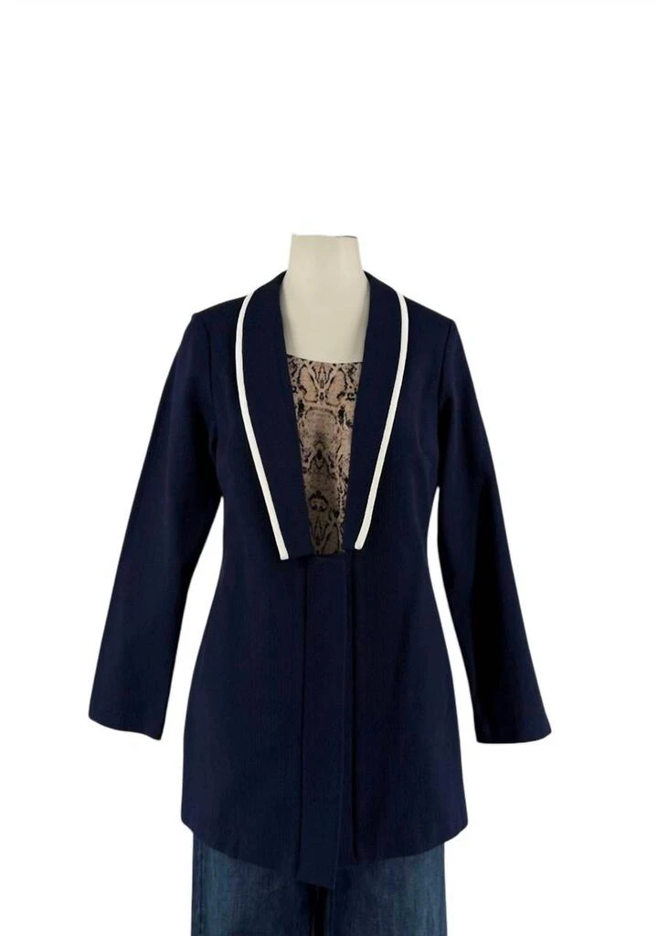 EMMELLE Emmelle - Women
s Woven Piped Collar Blazer