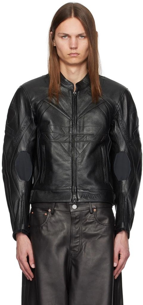 Vetements Black Pro Racing Leather Jacket 1