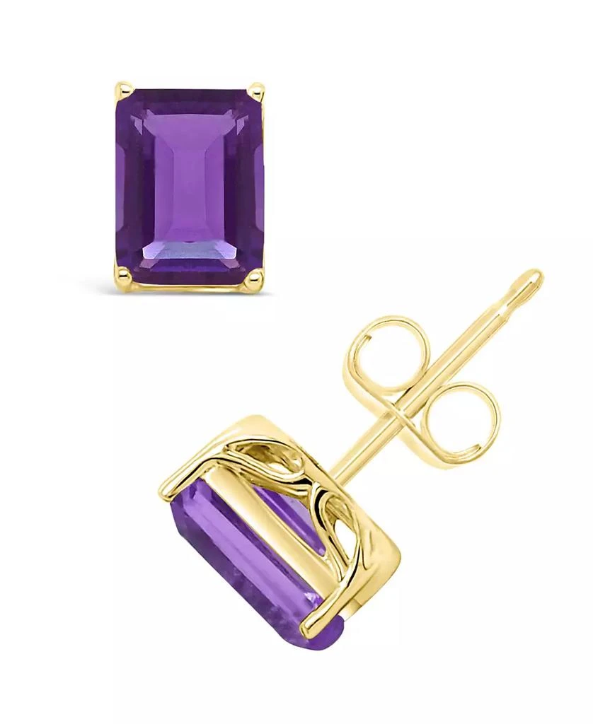 Macy
s Amethyst (3-1/5 ct. t.w.) Stud Earrings in 14K Yellow Gold 1