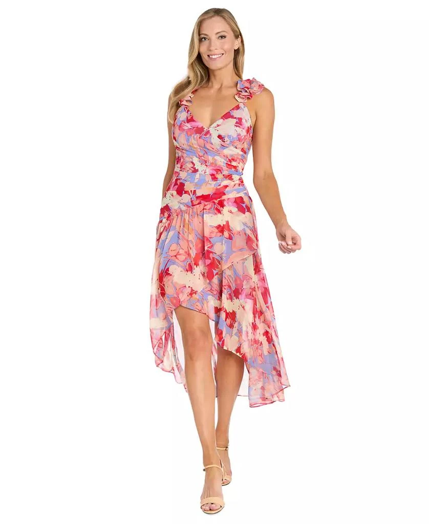 R & M Richards Women's Printed Chiffon Midi Dress 1
