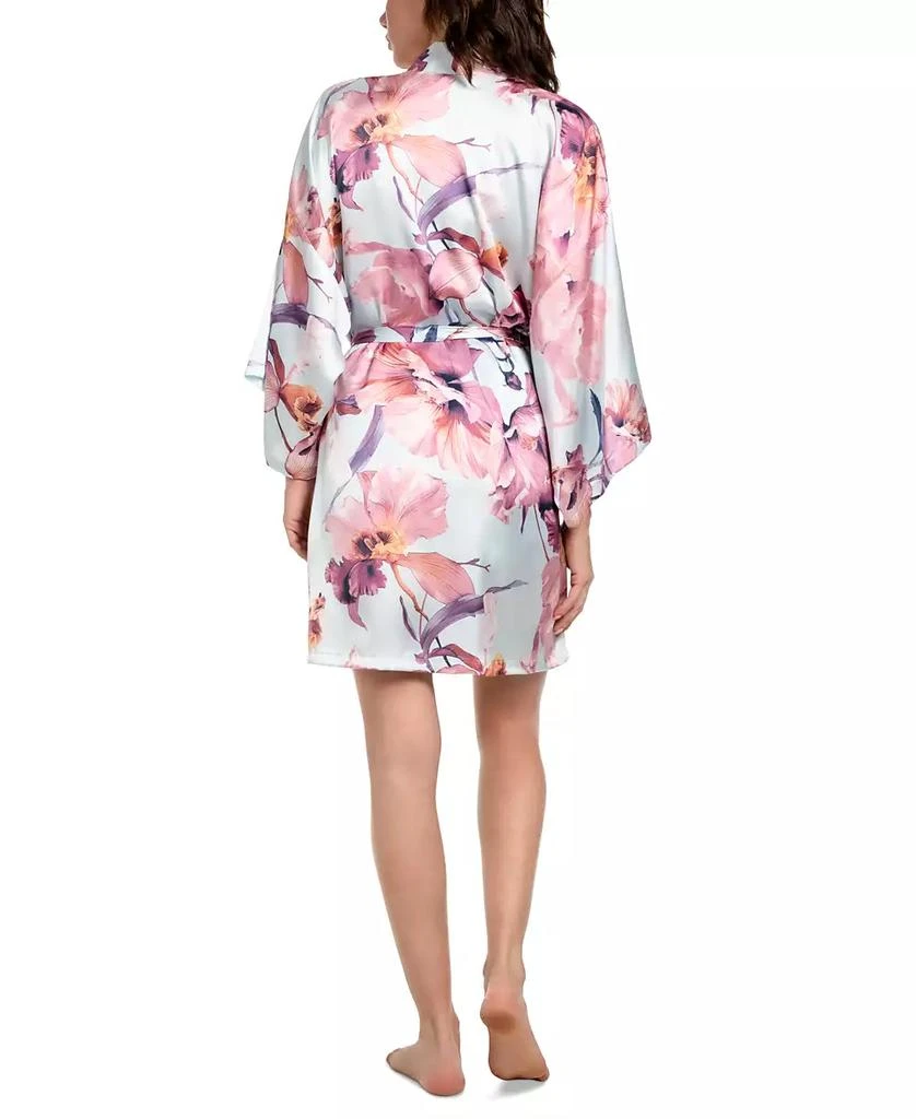 Midnight Bakery Women's Haven Floral Satin Wrap Robe 2