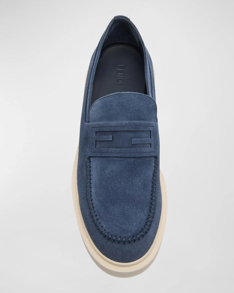 Fendi Dark Suede Loafers New in box 13D Fendi O main image 3