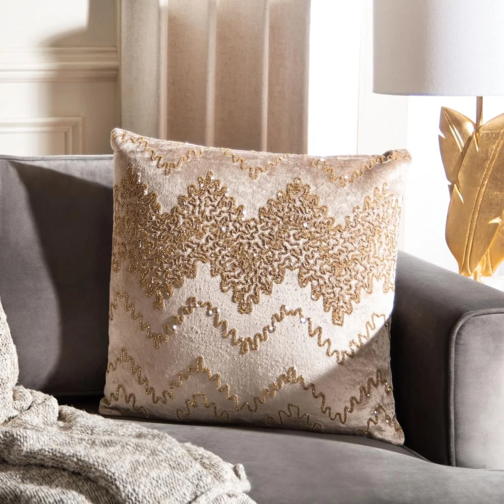 Safavieh Gold Sparkle Pillow 1