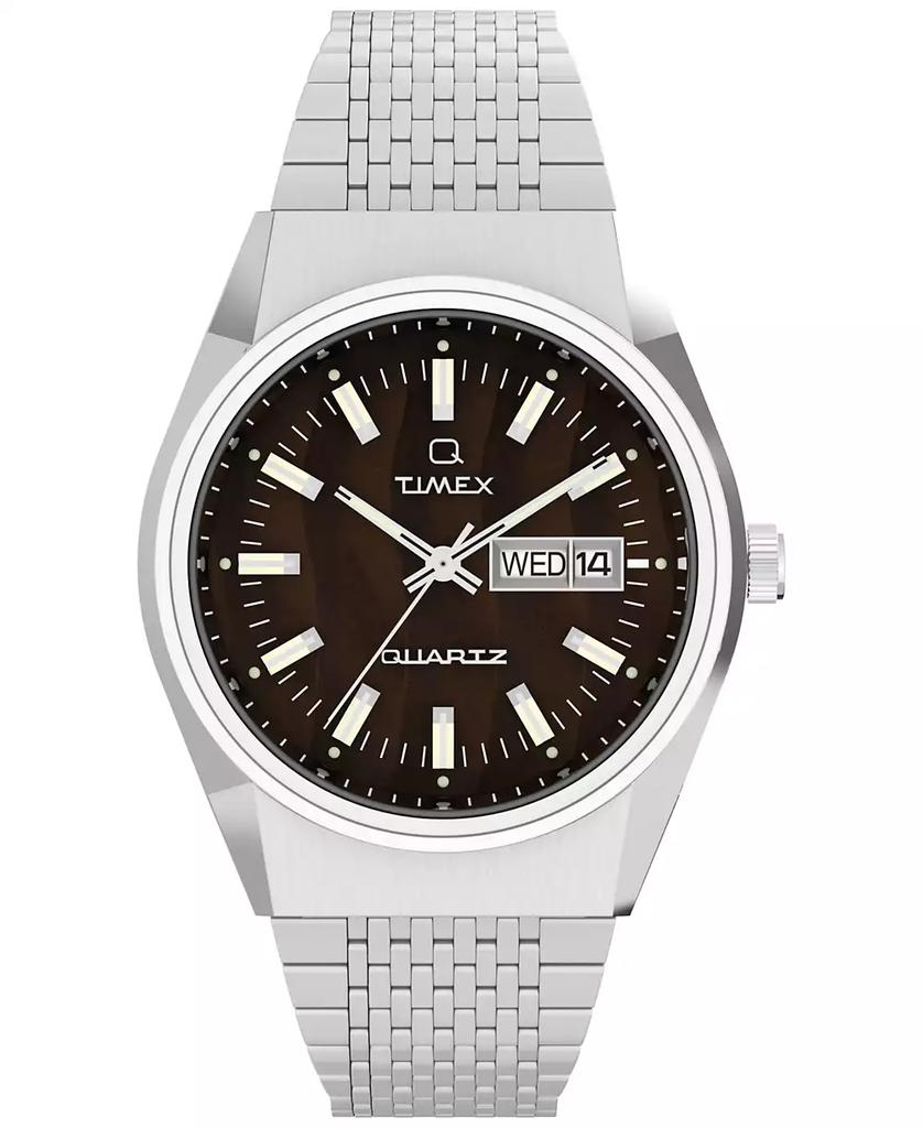 Timex Men's Analog Silver-Tone Stainless Steel Watch, 38mm