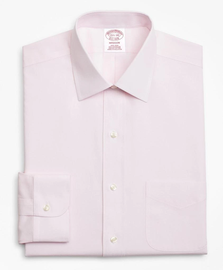 Brooks Brothers Madison Relaxed-Fit Dress Shirt, Non-Iron Herringbone 4