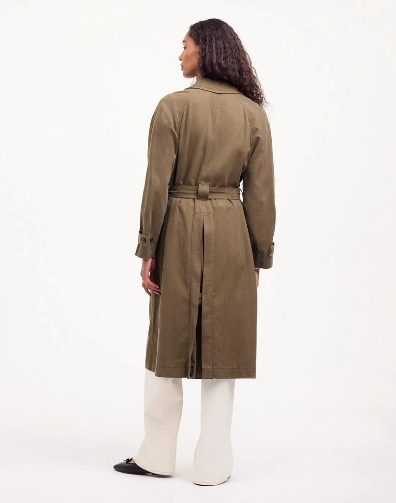 Madewell Belted Trench Coat in Drapey Twill 4