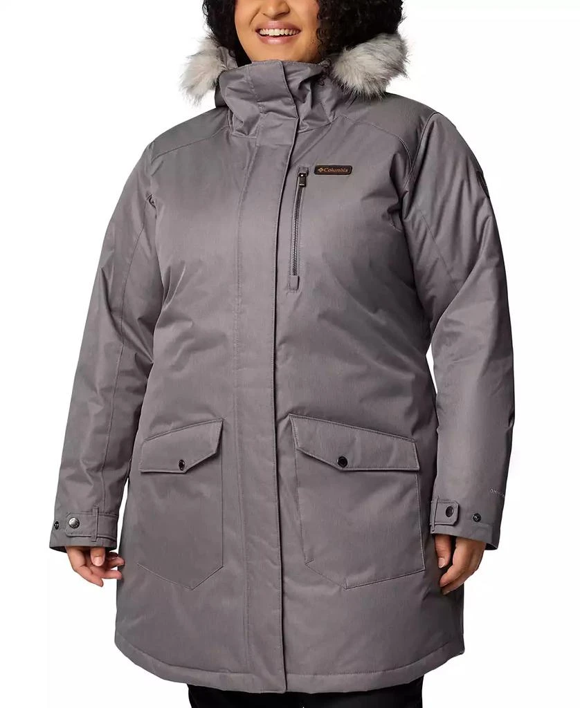 Columbia Plus Size Suttle Mountain™ Hooded Faux-Fur-Trim Long Insulated Coat 5