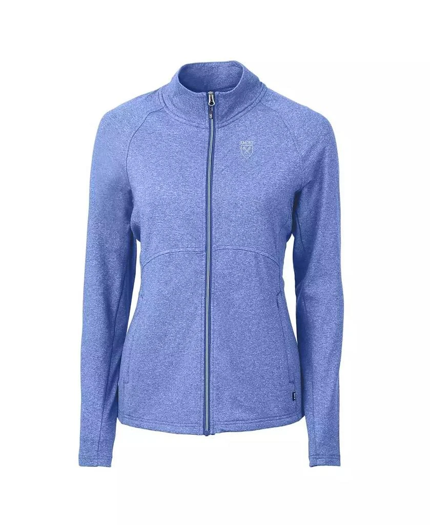 Cutter & Buck Women's Heather Blue Emory Eagles Adapt Eco Knit Heather Full-Zip Jacket 3