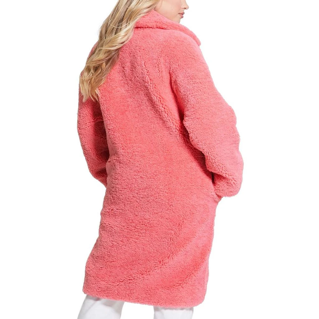 GUESS Alina Womens Faux Fur Heavy Teddy Coat 2