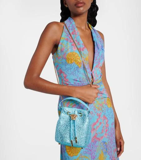 Versace La Medusa Medium embellished bucket bag 6
