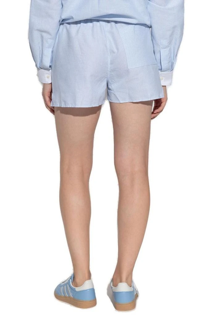 Sporty & Rich Sporty & Rich Logo Detailed Striped Shorts 3