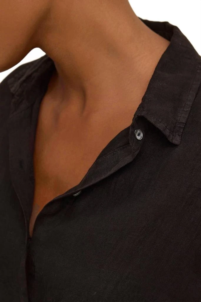 Velvet by Graham & Spencer Sisi Linen Shirt In Black 4