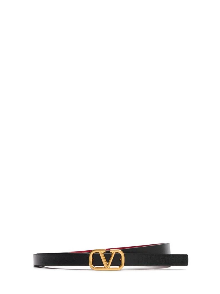 Valentino 1cm Vlogo Signature Leather Belt 1