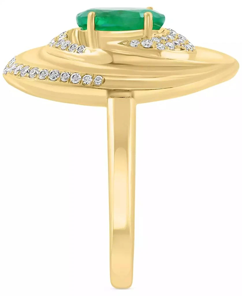 Effy Diamond (1/2 ct. t.w.)
Emerald (1-1/6 ct. t.w.) Ring in 14k Gold Over Silver 3