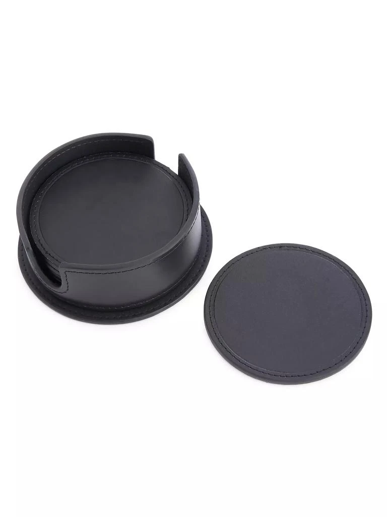 Royce New York 6-Piece Leather Coaster Set 2