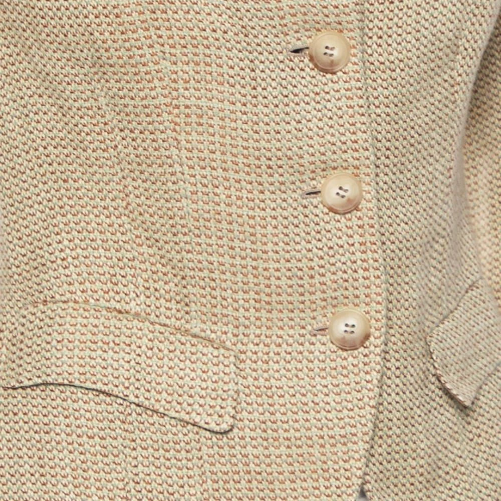 Ralph Lauren Ralph Lauren Cream Linen & Wool Textured Blazer S 4