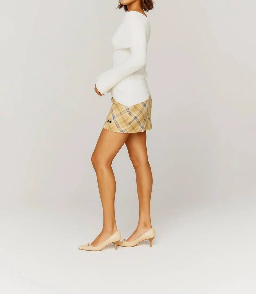 House Of Sunny Chunky Off The Shoulder Rib Knit Top In Off White 2
