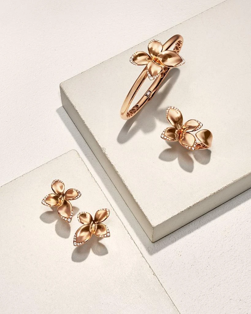 Pasquale Bruni 18K Rose Gold Giardini Segreti Diamond Flower Statement Earrings 4