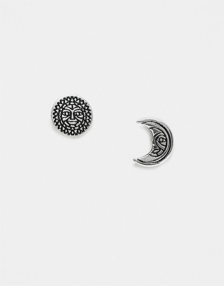 Classics 77 Classics 77 sun and moon stud earrings in silver