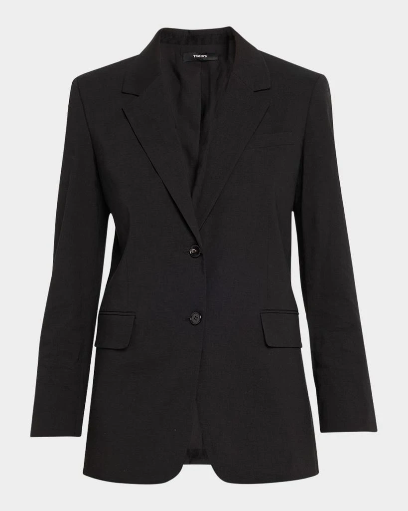 Theory Oversized Crunch Linen Blazer 1