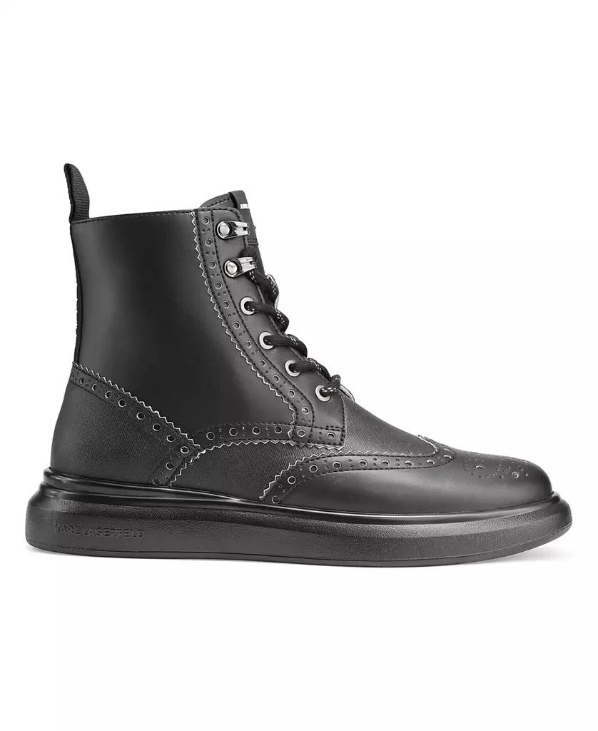 KARL LAGERFELD PARIS Karl Lagerfeld Men's Side Zip Wingtip Boot 2